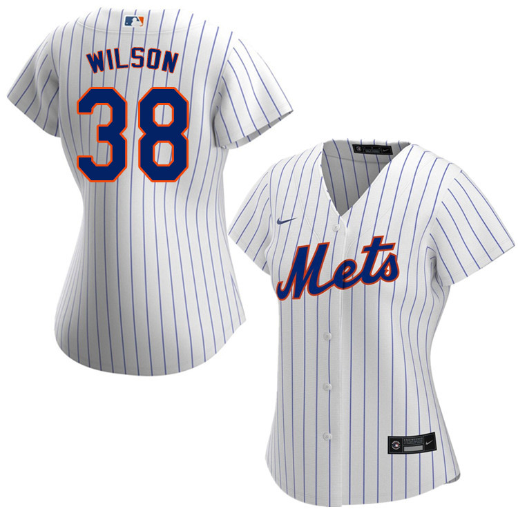 Nike Women #38 Justin Wilson New York Mets Baseball Jerseys Sale-White